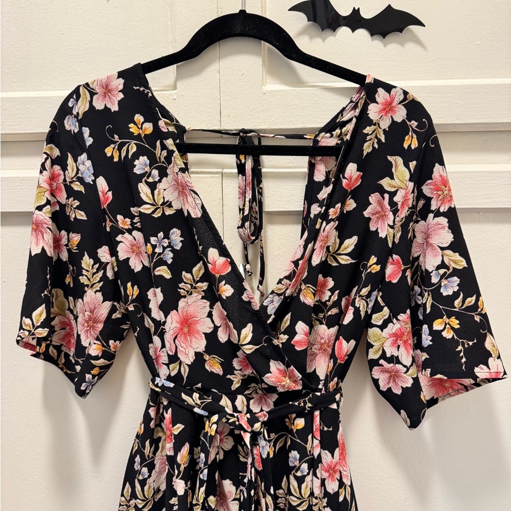 Trixxi Black Floral Romper